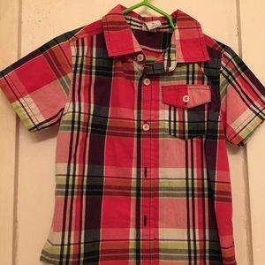 3T Boys Button Down short sleeved shirt